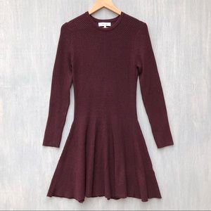 John + Jenn flared skirt ribbed sweater dress M